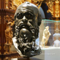 Indoor decoration casting brass bronze socrates bust statue